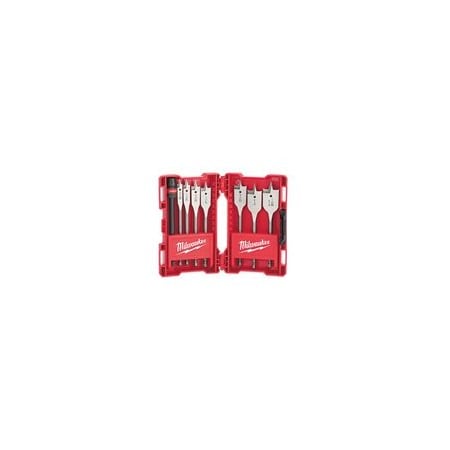 Milwaukee Tool 8-Pc 6 in. Universal Quik-Lok Flat Boring Bit Set ML49-22-0175
